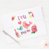 愛してるよ母の日シール スクエアシール (封筒)