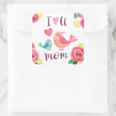 愛してるよ母の日シール スクエアシール (バッグ)