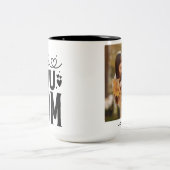 愛してるよ母カスタム母の日の贈り物 ツートーンマグカップ (中央)