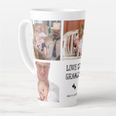 愛してるよ、おじいちゃん | カスタムフォトコラージュラテマグカップ カフェラテマグ (左アングル)