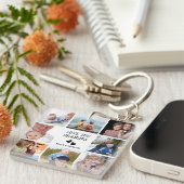 愛してるよ、おじいちゃん | コラージュモダンフォトキーチェーン キーホルダー (正面右)