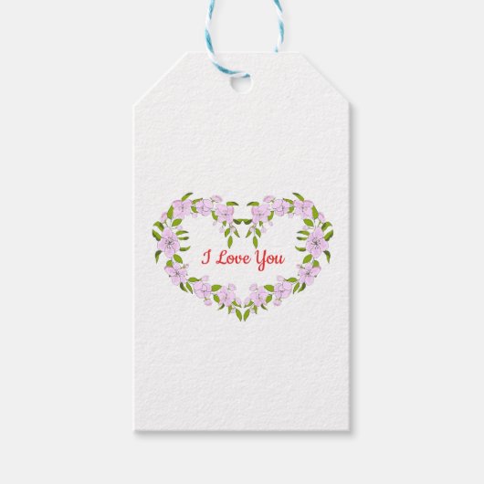 愛してるよ かわいいお花たち ギフトタグ (正面)