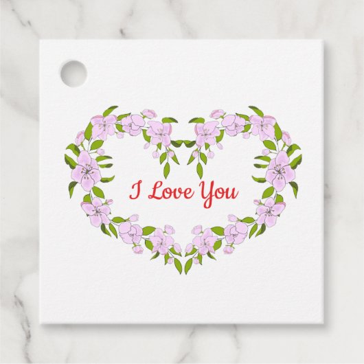 愛してるよ かわいいお花たち フェイバータグ (正面)