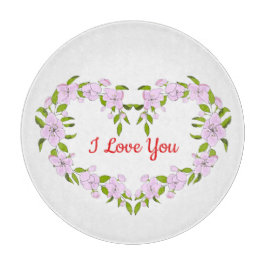 愛してるよ かわいいお花 カッティングボード