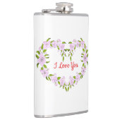 愛してるよ かわいいお花 フラスク (右)