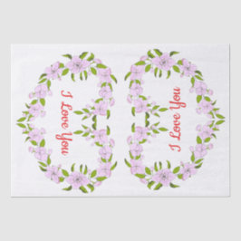 愛してるよ かわいいお花 薄葉紙