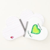 愛してるよ かわいい 緑と青のハート 誕生日 , ノートブック (内部)