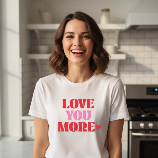 愛してるよ、もっと レトロバレンタイン Tシャツ