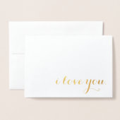 愛してるよ ゴールド箔 箔カード (封筒付き正面)