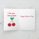 愛してるよ チェリー たくさん バレンタインデーのユーモア シーズンカード (内部)