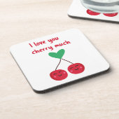 愛してるよ チェリー バレンタイン コースター (左側)