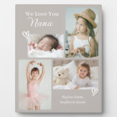 愛してるよ ナナ 孫たちの写真コラージュ フォトプラーク (正面)