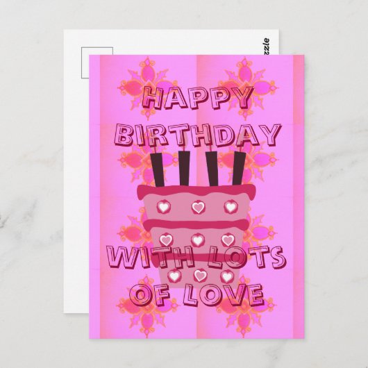 愛してるよ ハッピーバースデー サンシャイン ポストカード (正面/裏面)