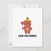 愛してるよ ハニー カード 妻へのバレンタインギフト (正面)