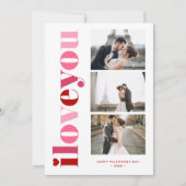 「愛してるよ」バレンタインデーの3枚の写真ギャラリー シーズンカード (正面)