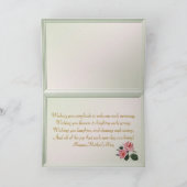 愛してるよ、ピンクのバラのムームカード カード (内部)