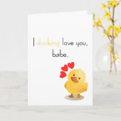 "愛してるよ、ベイビー" バレンタインデー カード (黄色い花)