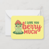 愛してるよ ベリー マッチ ユニーク バレンタインデー ノートカード (正面)