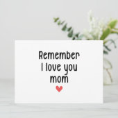 「愛してるよ、ママ」母の日面白ギフト 招待状 (スタンド正面)