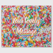 愛してるよ！ラブリーなシュガー・スプリンクルズのメッセージと一緒に！ ラッピングペーパー (フラット)