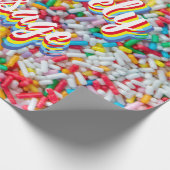 愛してるよ！ラブリーなシュガー・スプリンクルズのメッセージと一緒に！ ラッピングペーパー (角)