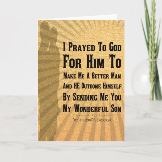 愛してるよ、息子 カード (正面)