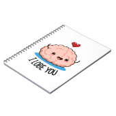 愛してるよ、面白い脳パンの冗談 ノートブック (左側)