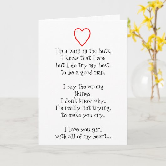 愛してるわ！ カード (黄色い花)