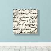 愛してるアイムキャンバスプリント キャンバスプリント (インサイチュ (ウッドフロア))