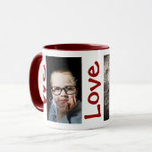 『愛してるカスタムの子供2枚の写真』 マグカップ (正面左)