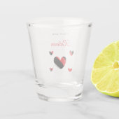 愛してるカラフルハート白 ショットグラス (裏面)