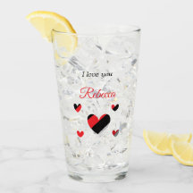 愛してるカラフルハート白