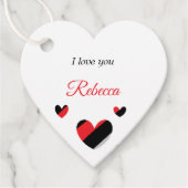 愛してるカラフルハート白 フェイバータグ (正面)