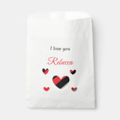 愛してるカラフルハート白 フェイバーバッグ (正面)