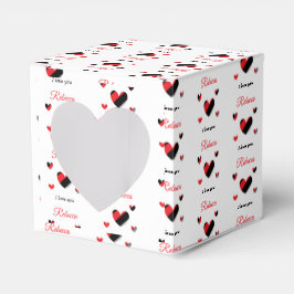 愛してるカラフルハート白 フェイバーボックス