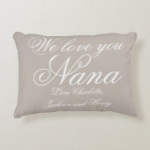 愛してるナナランバー装飾用クッションパーソナライズされた。 アクセントクッション (正面)