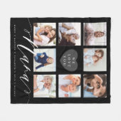 愛してるナナ |孫と家族の写真 フリースブランケット (正面(横))