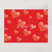 愛してるハートテンプレート。 ポストカード (正面)