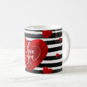 愛してるハート コーヒーマグカップ (正面右)