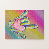 愛してるハート ジグソーパズル (横)