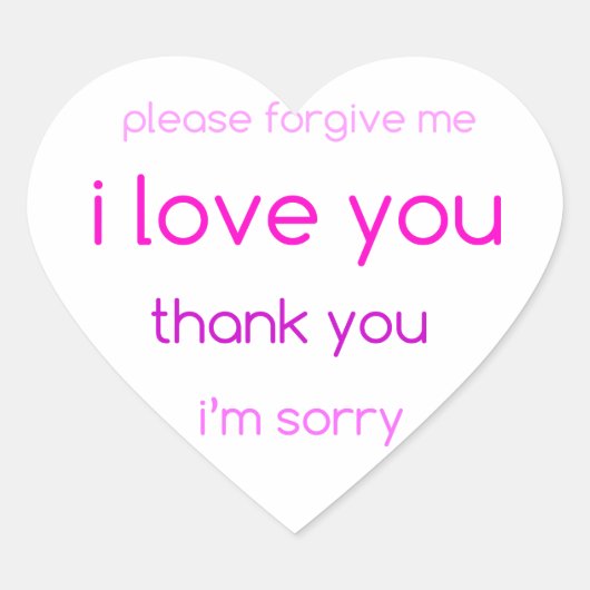 愛してるハート ハートシール (正面)