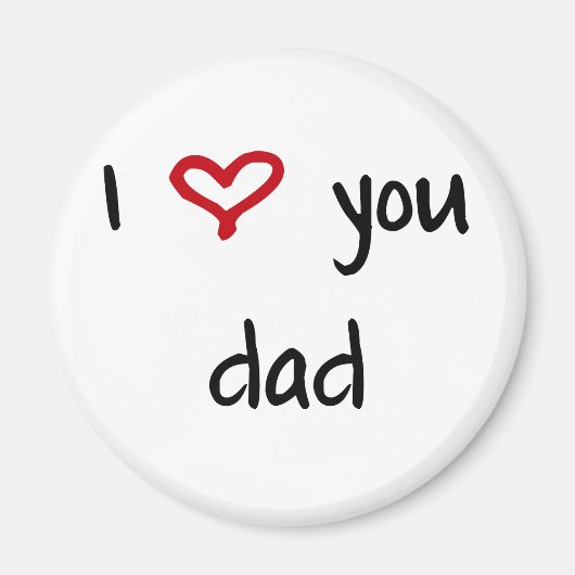 愛してるパパ マグネット (正面)