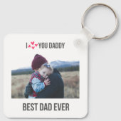 愛してるパパKEYCHAIN 2フォトカスタムー キーホルダー (裏面)