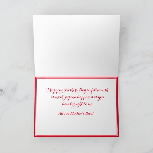 愛してるビアリー·テディ·ベア·マザーズ·デイ シーズンカード (内部)