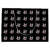 愛してるブラック抱き枕 ラージペーパーバッグ (裏面)