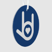 愛してるブルー オーナメント (正面)