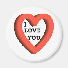 愛してるボタン マグネット