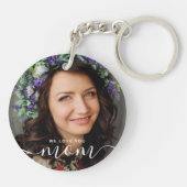 愛してるママのモダンクラシック写真 キーホルダー (裏面)