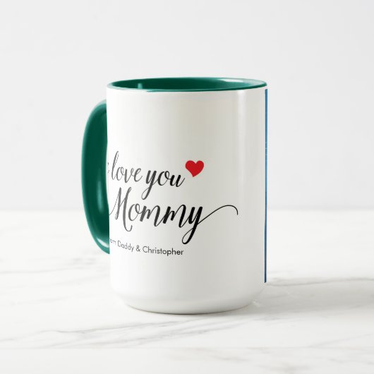 『愛してるママの写真シンプルのお母さんの日』 マグカップ (正面左)