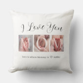 愛してるママ写真ギフト クッション (正面)